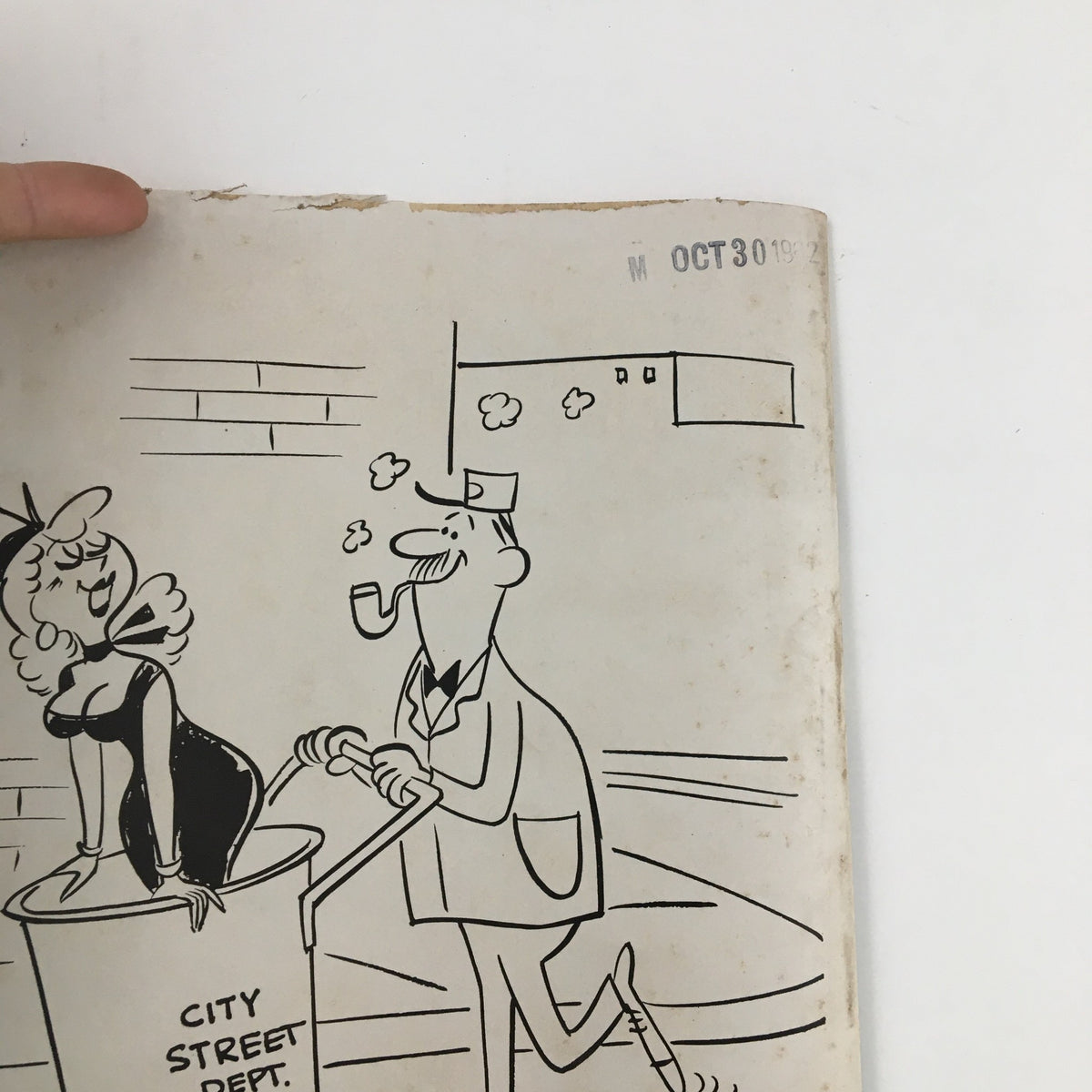 Cover art of Laugh Parade Humor Magazine January 1963, Vol. 2 No. 7 showing a cartoon scene with a character holding a pipe, displaying 1960s humor.