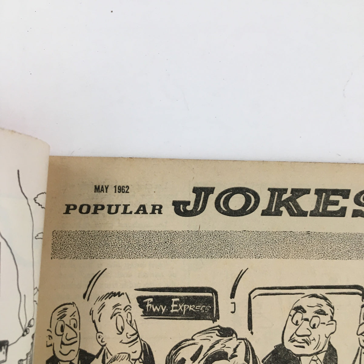 Interior page of Popular Jokes Magazine May 1962 Vol. 1 No. 4 - The Sweet Mystery of Life showing articles and comedic illustrations.
