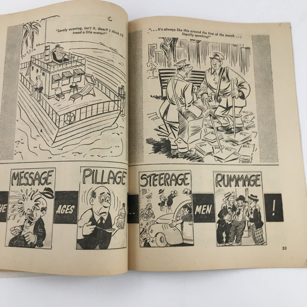 Illustrated page from Popular Jokes Magazine May 1962 Vol. 1 No. 4 displaying funny comic panels with witty captions.