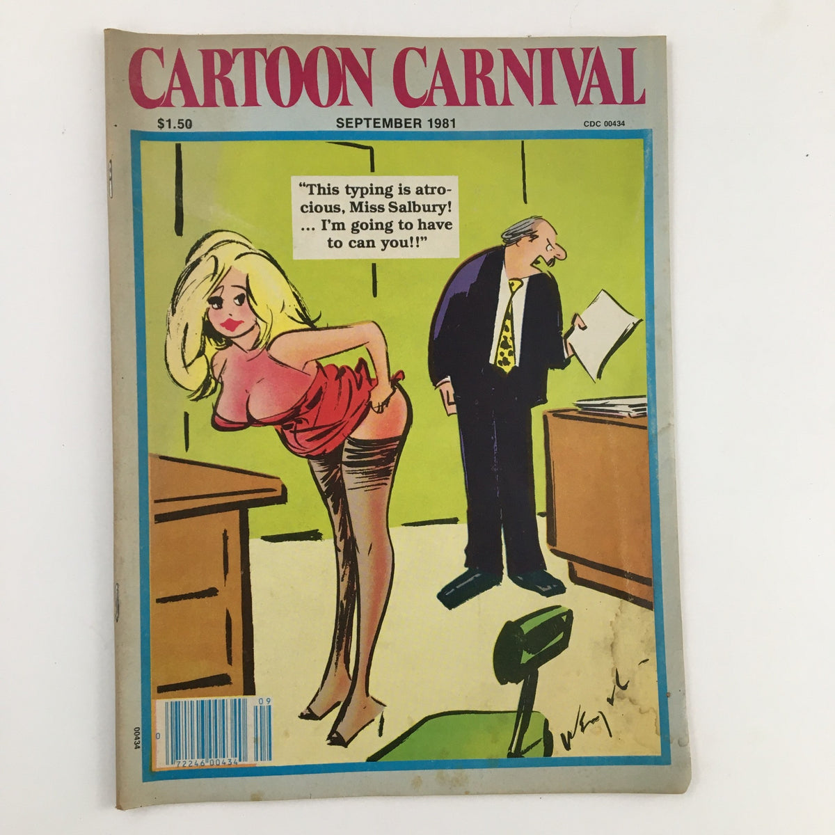 Cartoon Carnival Magazine, September 1981: Featuring 'The Hooker Gets Hooked' on the cover