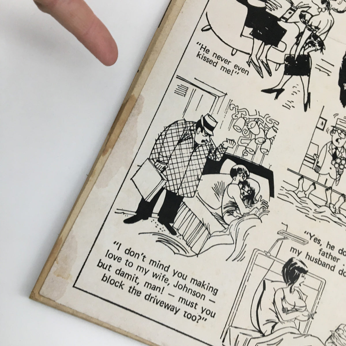 Cartoons & Gags November 1972 Vol. 19 No. 6 - Detailed shot of a comic strip, illustrating funny scenarios with engaging illustrations from this vintage magazine.