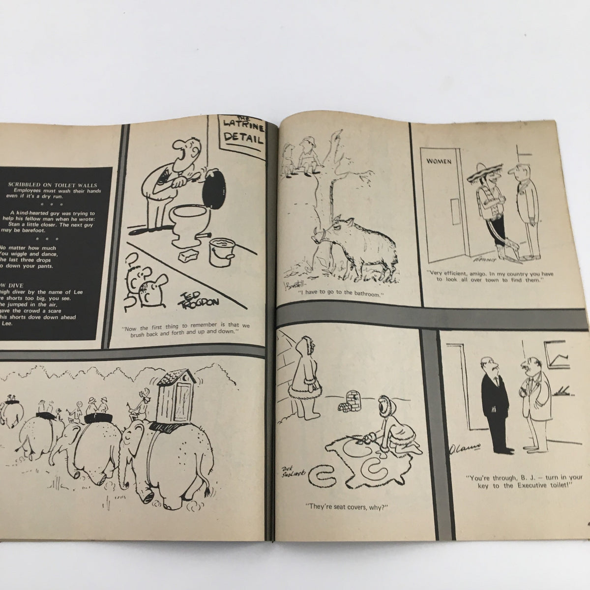 Cartoons & Laughs August 1971 Vol. 10 No. 4 Naked In The Shadows & Real Gone, featuring humorous sketches about everyday life and comical situations.