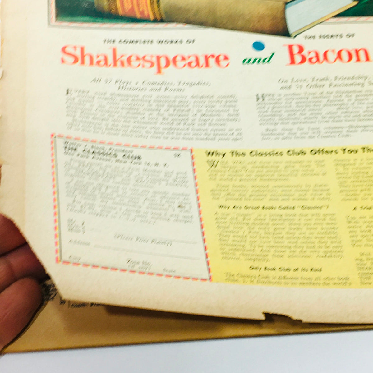VTG Illustrated Football Annual Magazine 1952 presenting an advertisement for classical literature, highlighting the literary context surrounding the era of football.