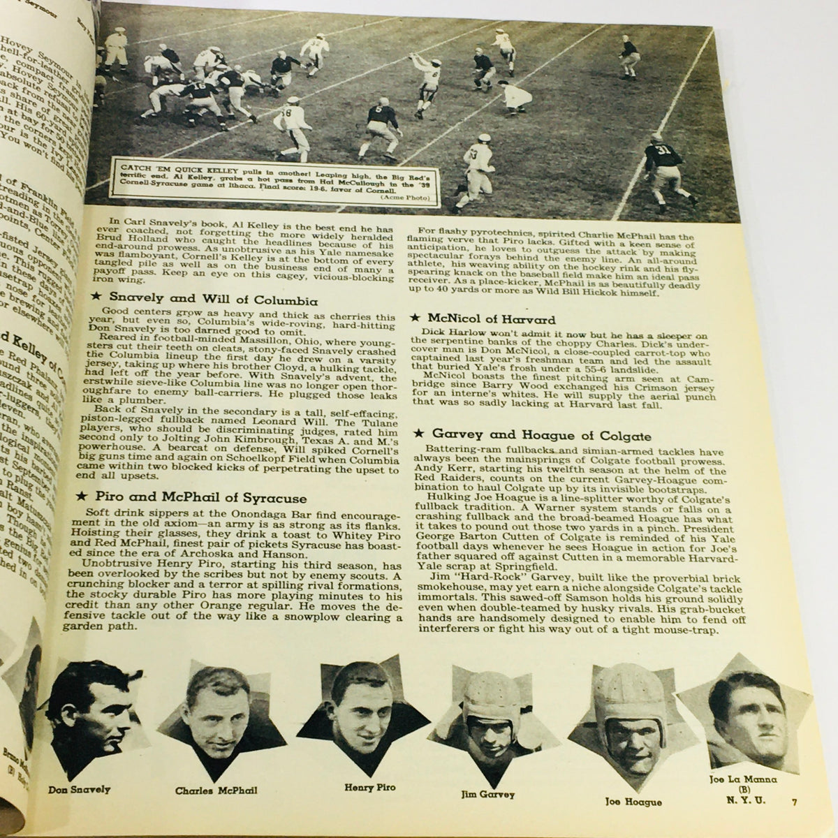 Vintage Illustrated Football Annual Magazine 1940 - Don Snavely & Charles McPhail