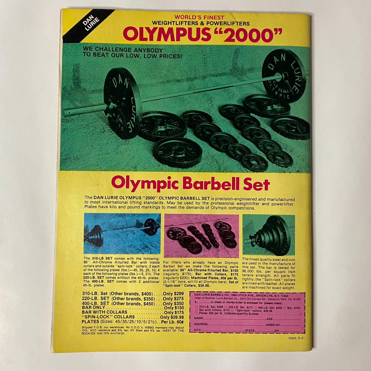 Muscle Training Illustrated Fall 1980 - Body-Molding by Denie magazine cover featuring an Olympic barbell set with weights, showcasing fitness equipment graphics.