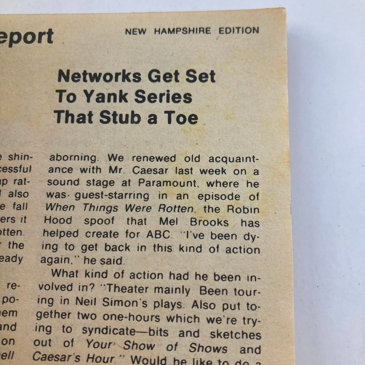 TV Guide Magazine August 30 1975 #1170 Carroll O'Connor New Hampshire Ed.