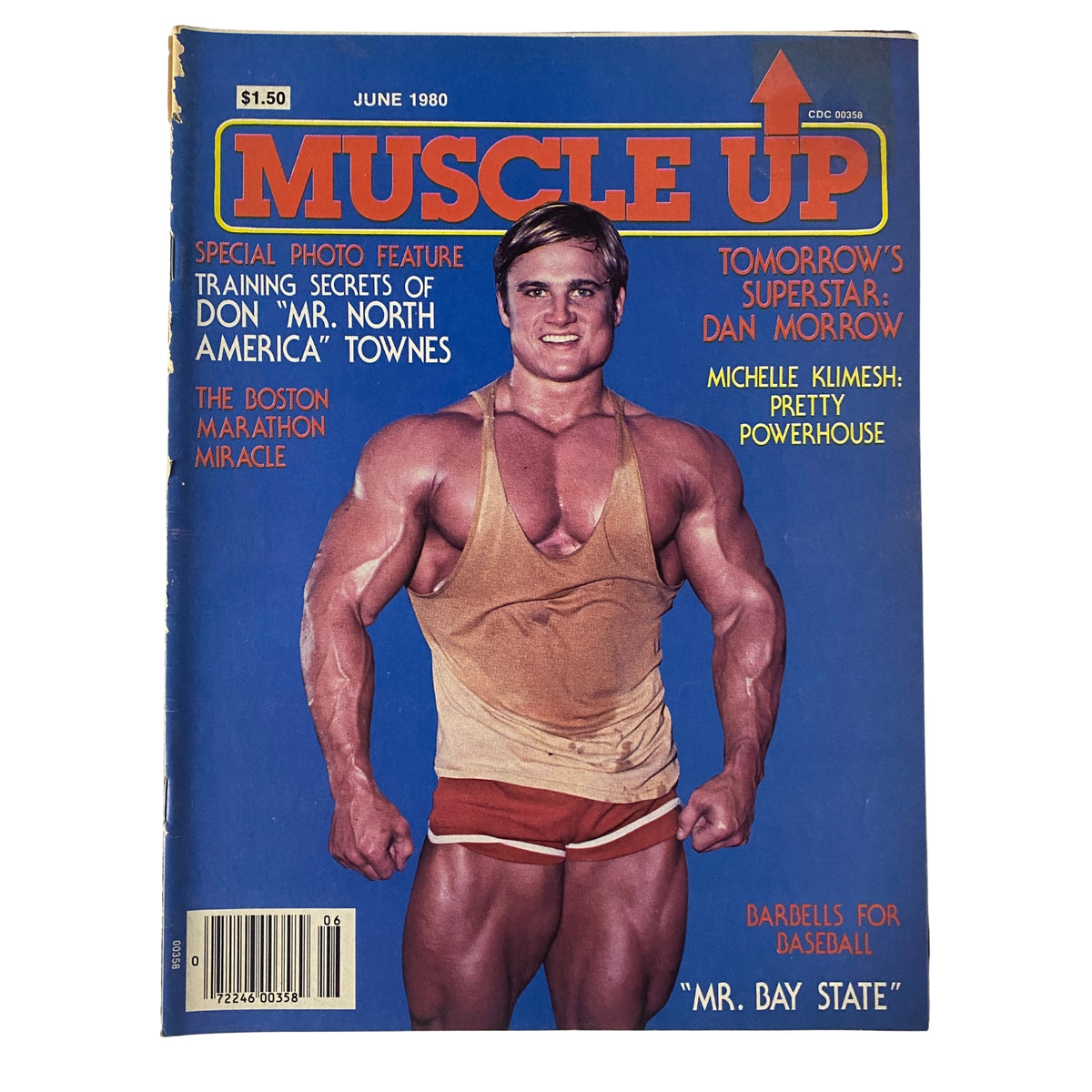 Muscle Up Magazine June 1980 Cover featuring Tom Platz showcasing bodybuilding themes and highlight articles.