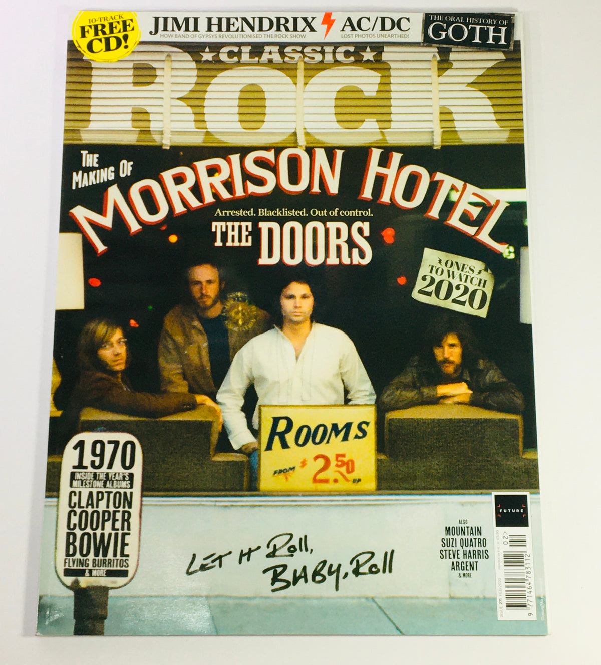 Classic Rock Magazine February 2020 issue #271 featuring Jimi Hendrix and The Doors on the cover, highlighting the making of Morrison Hotel, with essential articles and imagery representing iconic rock culture.