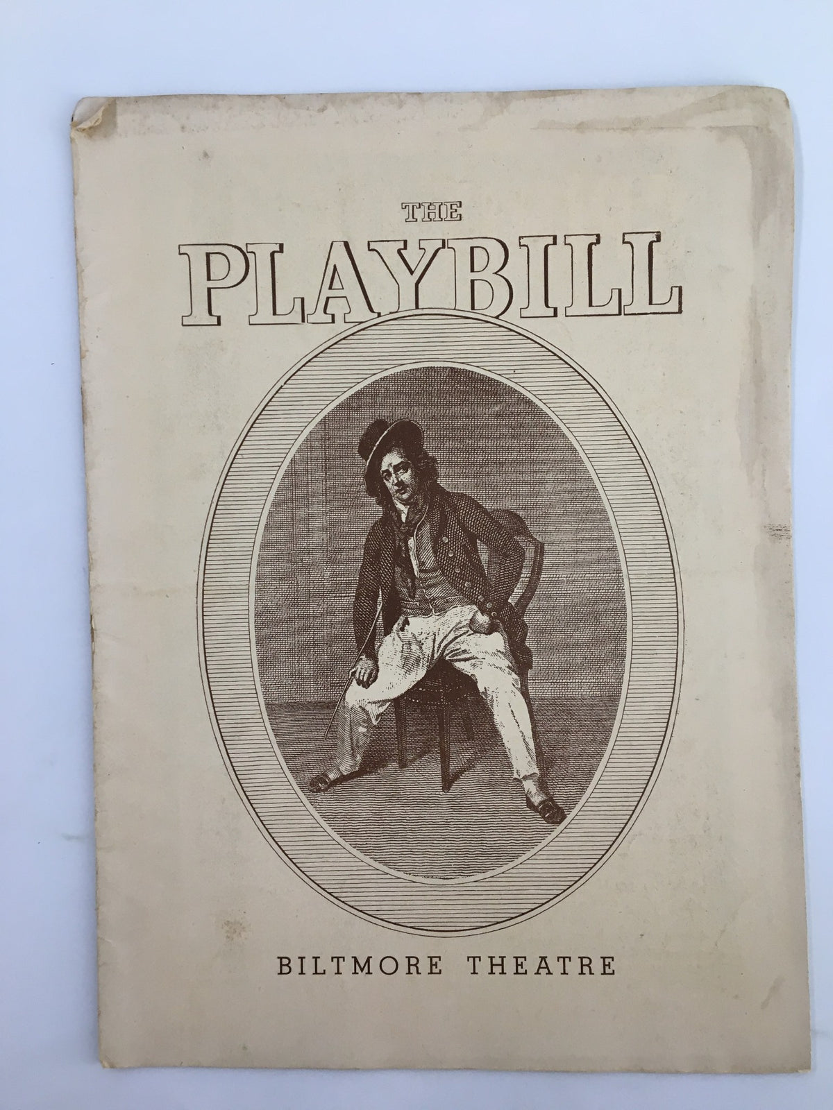 1943 Playbill for 'Janie' at Biltmore Theatre, featuring a historic design and illustration from classic American theatre.
