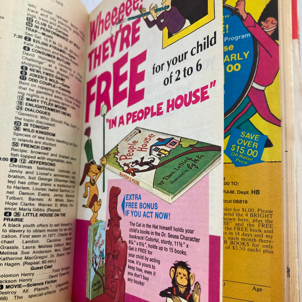Ad centerfold from TV Guide Magazine August 19 1978 #1325, featuring vintage advertisements and promotions, reflecting the culture and marketing trends of the late 1970s.