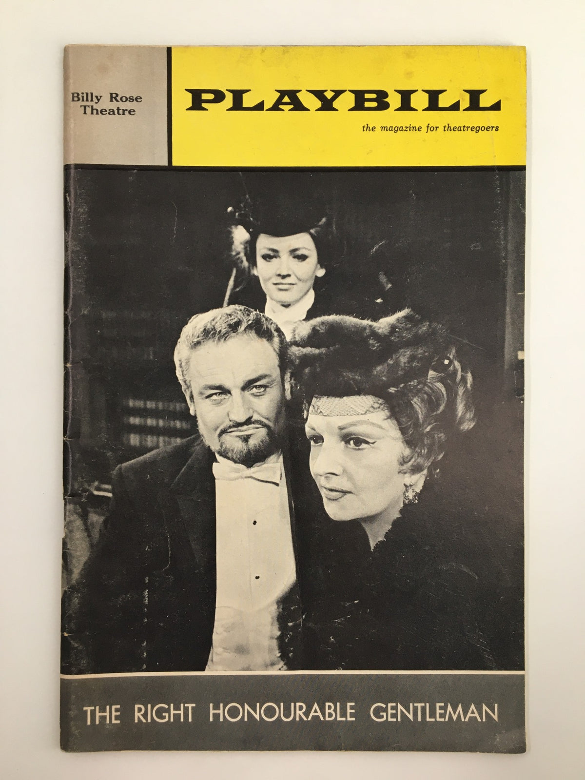 1965 Playbill for The Right Honourable featuring Charles D. Grey, showcasing the cover of the magazine from the Billy Rose Theatre.
