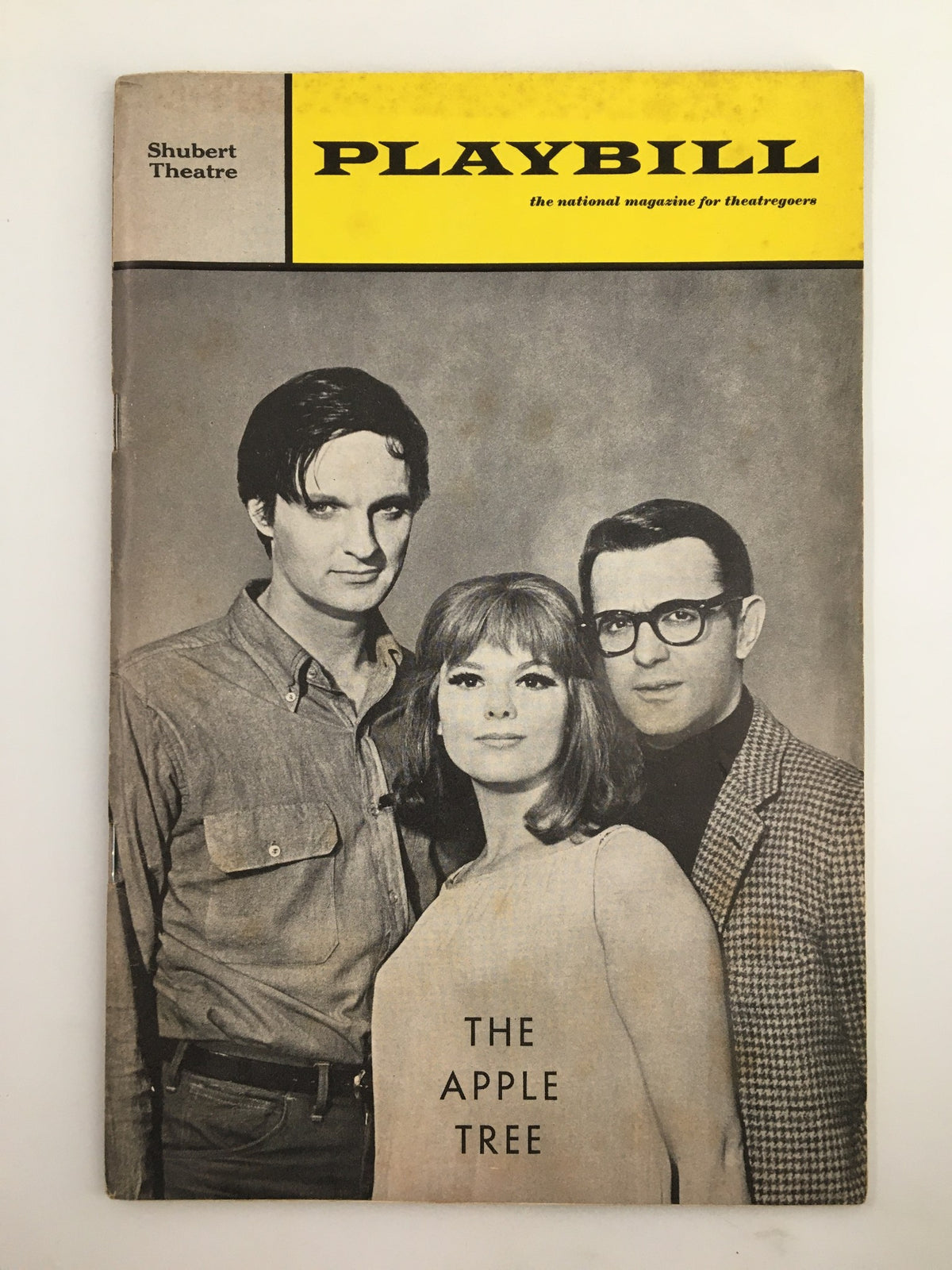 1967 Playbill from Sam S. Shubert Theatre featuring performances in The Apple Tree with Larry Blyden, Alan Alda, and Barbara Harris.