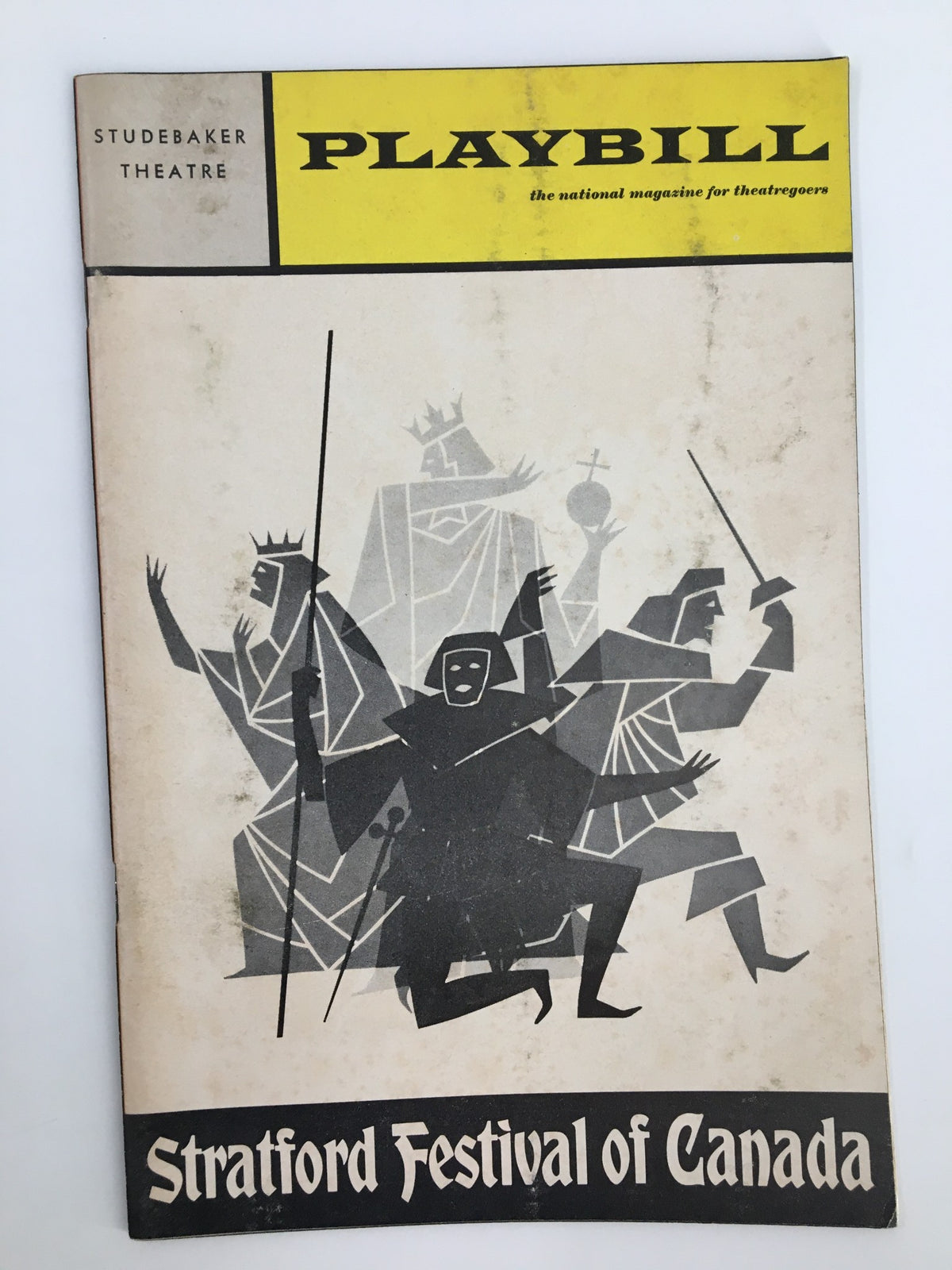 1969 Playbill from the Studebaker Theatre showcasing illustrations of characters from Stratford Festival of Canada.