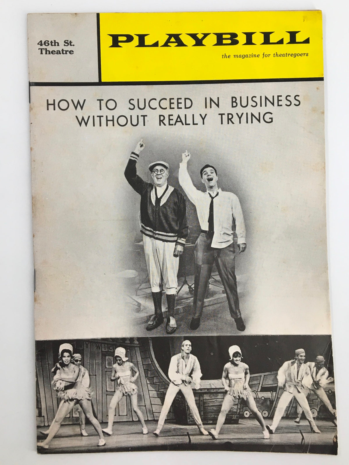 1963 Playbill for the production 'How to Succeed in Business Without Really Trying' at the 46th St. Theatre, featuring vintage theatrical design and imagery related to the musical.