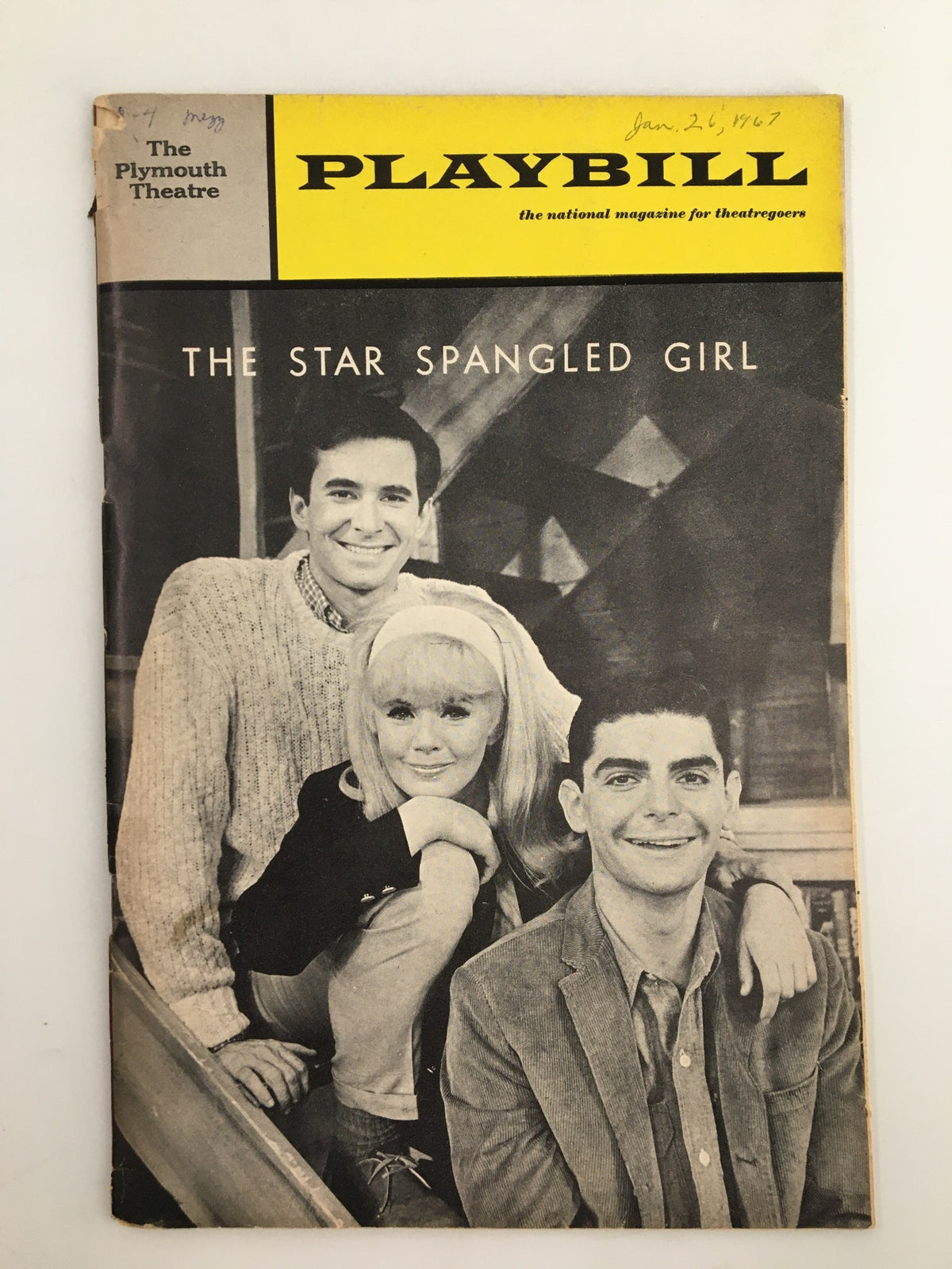 1967 Playbill The Plymouth Theatre featuring The Star-Spangled Girl with Anthony Perkins and cast on the cover.