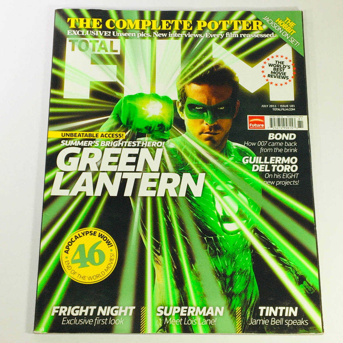 Total Film Magazine July 2011 #181 featuring Ryan Reynolds as the Green Lantern, showcasing cinematic highlights and exclusive content from summer 2011.