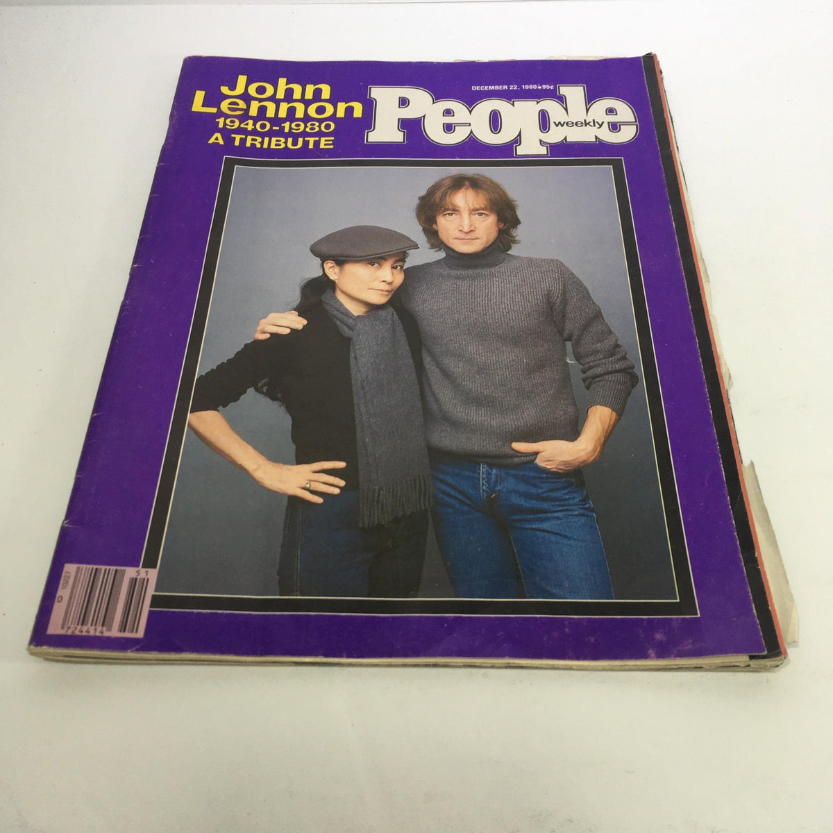 People Magazine December 22, 1980, featuring a heartfelt tribute to John Lennon, with a prominent cover photo of John Lennon and Yoko Ono.