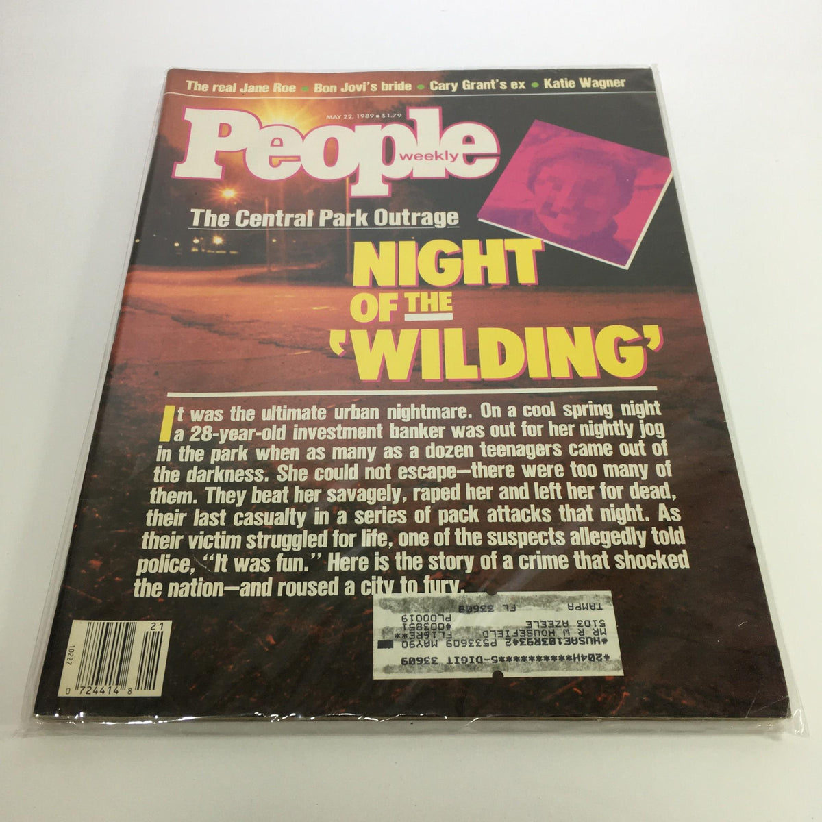Vintage People Magazine cover from March 22, 1989, featuring articles on 'The Real Jane Roe', Bon Jovi's Bride, and other notable stories from the late 1980s.