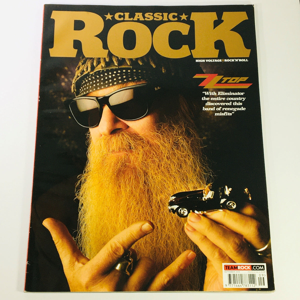Classic Rock Magazine September 2016 #227 cover featuring ZZ Top, showcasing the band's iconic style and rock heritage.