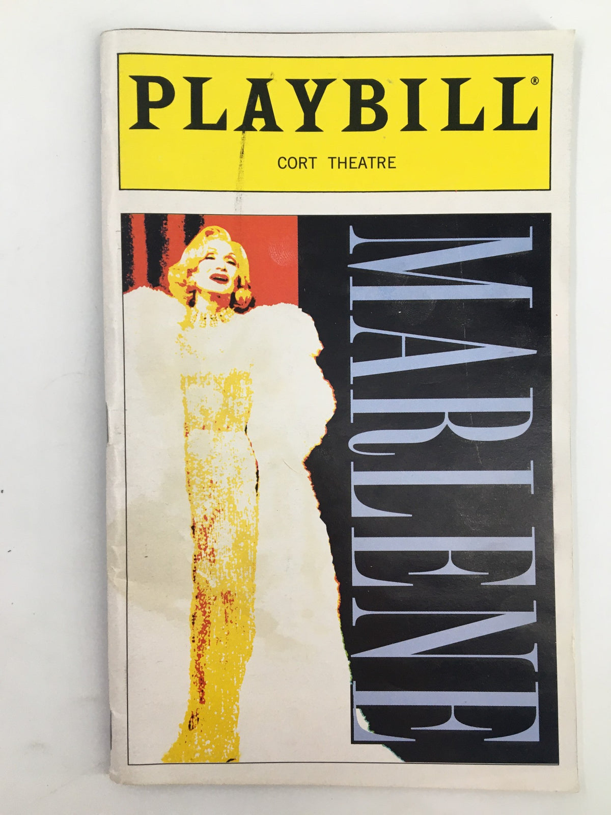 1999 Playbill Cort Theatre Sian Phillips, Margaret Whitton in Marlene, featuring a vintage design with bright colors and artistic elements.