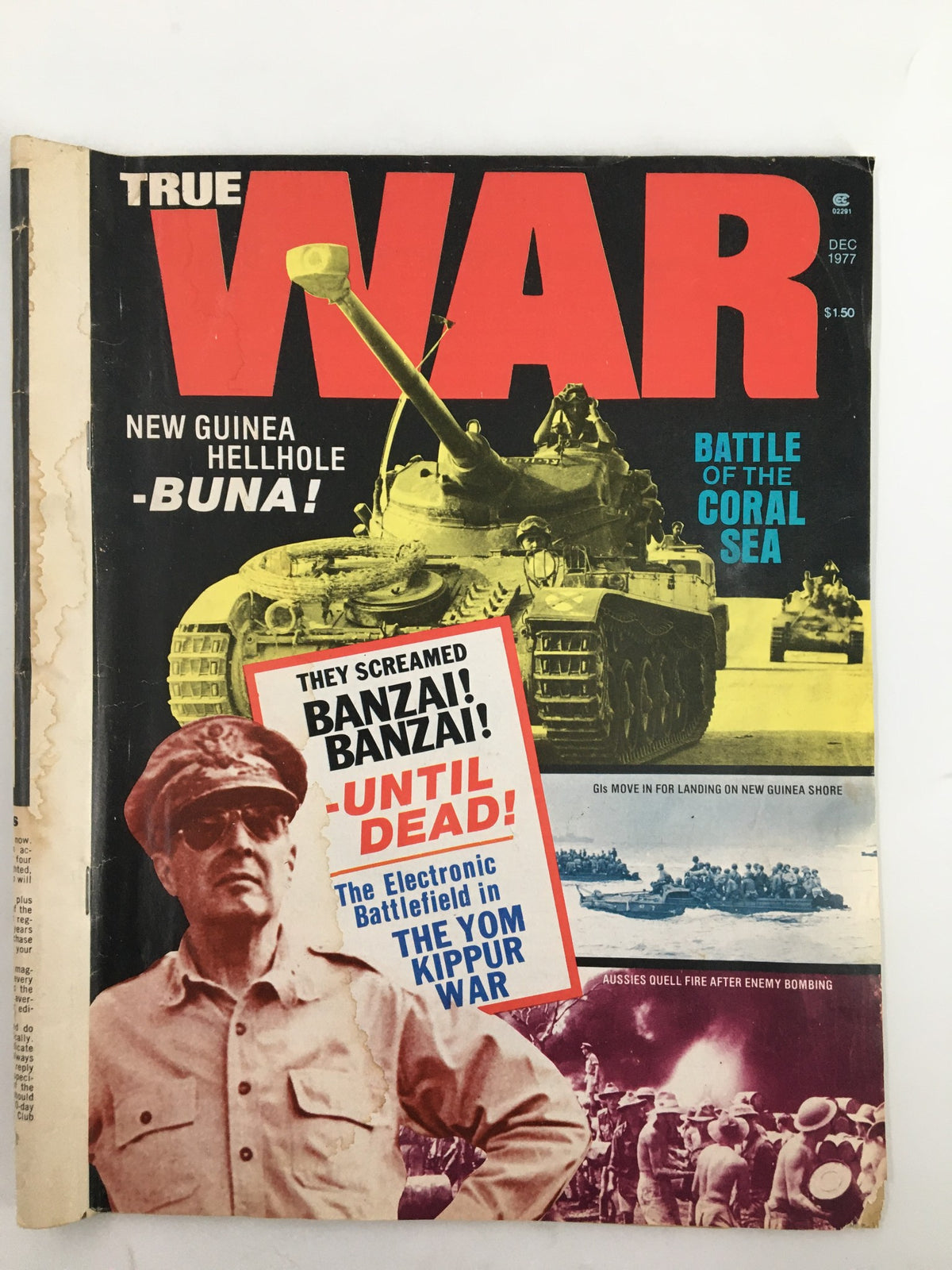 Vintage True War Magazine December 1977 Battle of the Coral Sea No Label