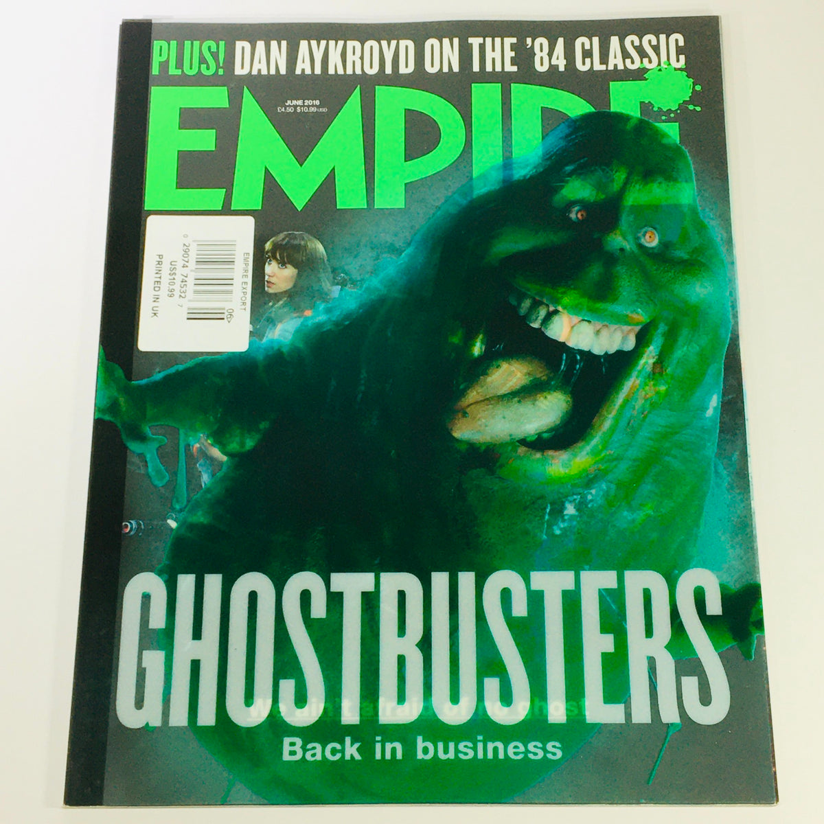 Empire Magazine June 2016 featuring Ghostbusters and a green ghost character, marking the film's revival, available as a UK import.