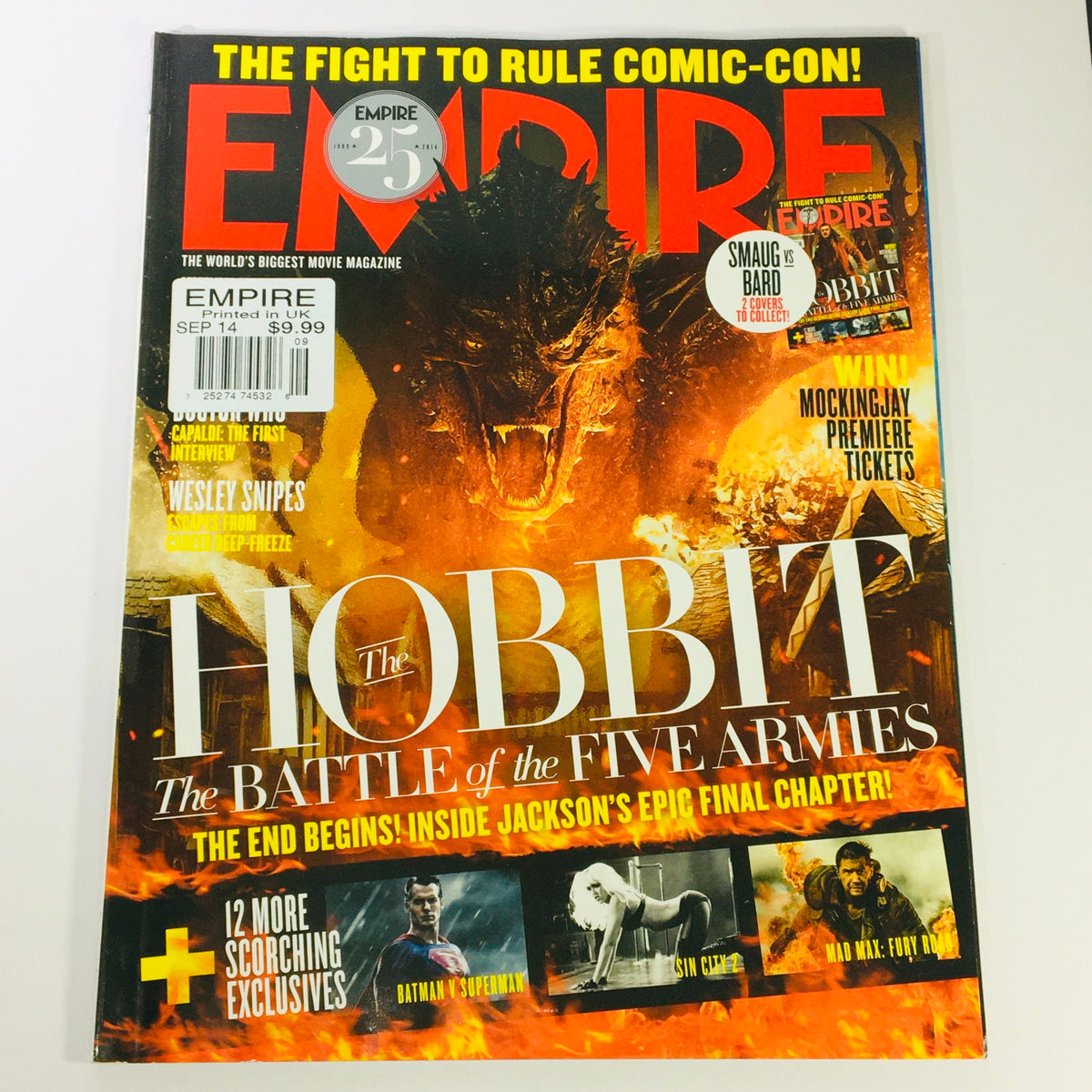 Empire Magazine September 2014 featuring cover art with iconic Henry Cavill as Superman for the Batman vs Superman movie, showcasing collectible vintage magazine content.