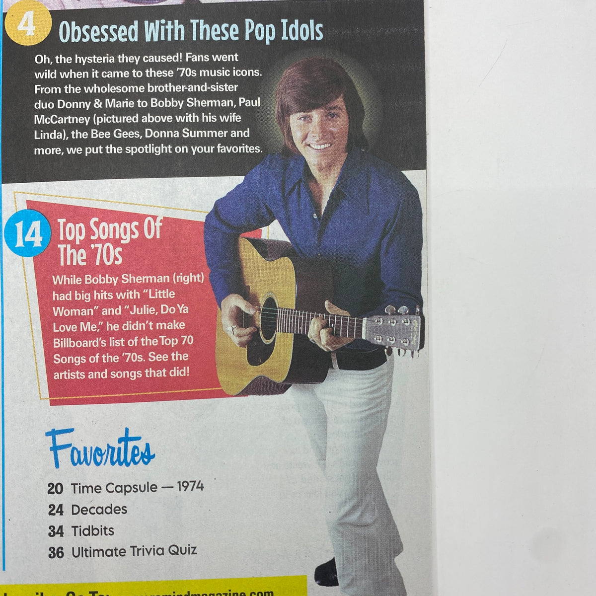 ReMind Magazine May 2019 Marie and Donny Osmond, Bobby Sherman No Label