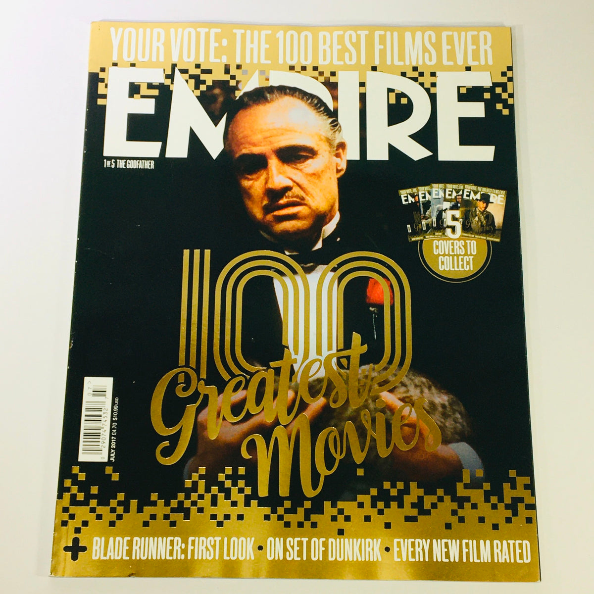 Empire Magazine July 2017 #338 featuring Marlon Brando on the cover, celebrating The Godfather as one of the 100 greatest movies.