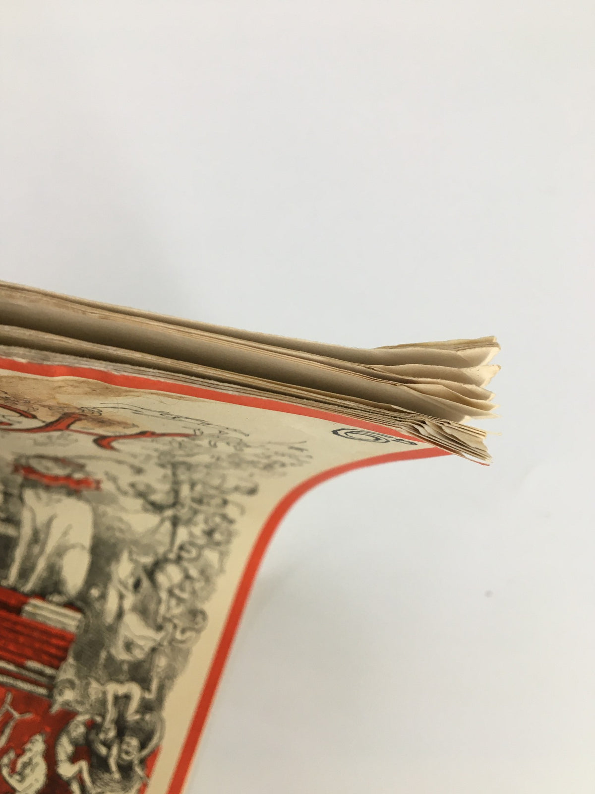 Side view of VTG Punch magazine from August 22, 1951, highlighting its well-preserved spine and aging pages, adding charm to this vintage publication.