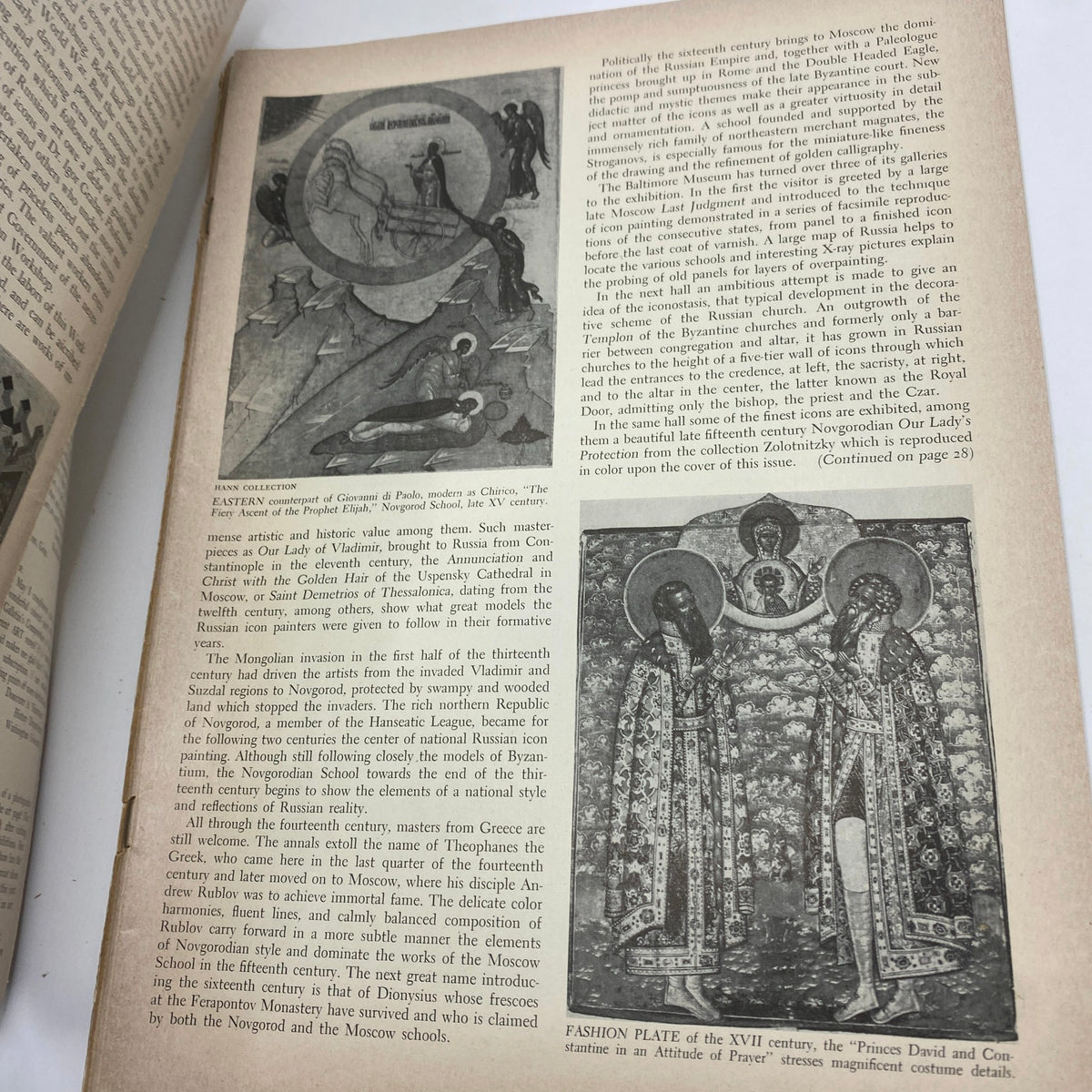 Vintage Art News Magazine May 15, 1942 Icon: Our Lady’s Protection No Label