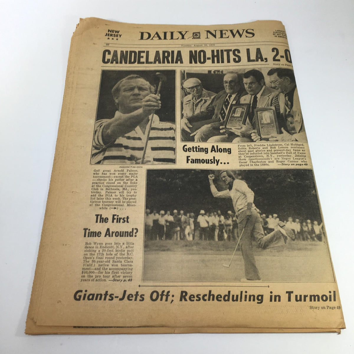 NY Daily News:8/10/76 Belle Lashes S. Jersey Shore Aims Strongest punch At L.I