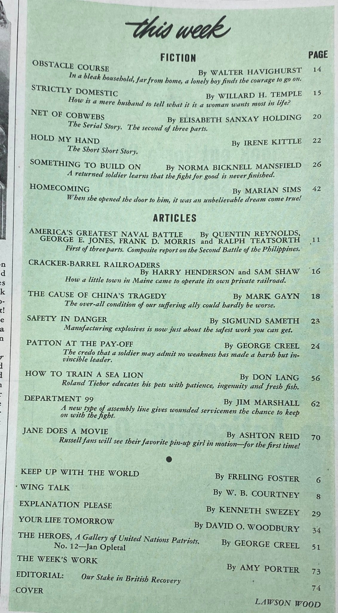 Vintage Collier's Magazine January 13, 1945 America's Greatest Naval Battle