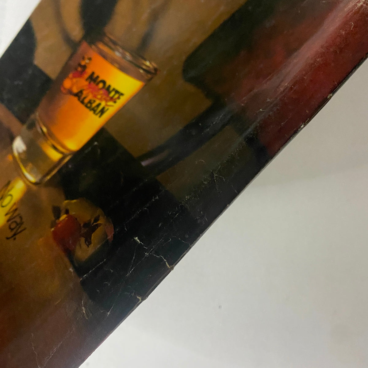 Close-up detail of a beverage glass from an advertisement, possibly linked to Easyriders Magazine March 1991.