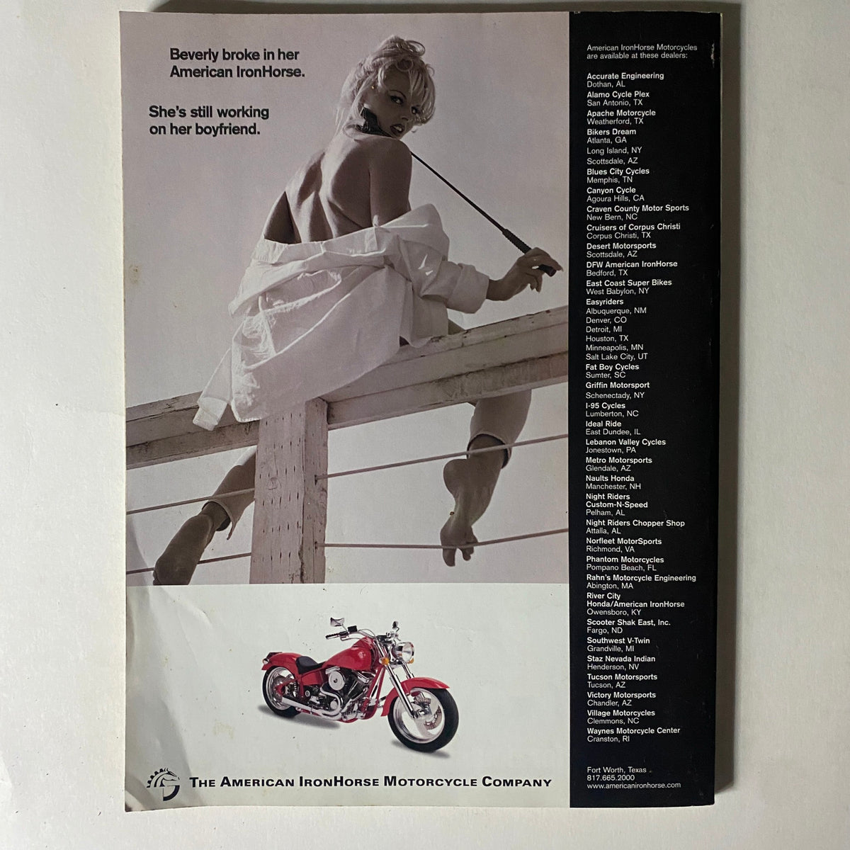 Easyriders Magazine April 2000 One Of A Kind: Andy Wolf’s Softtail No Label VG