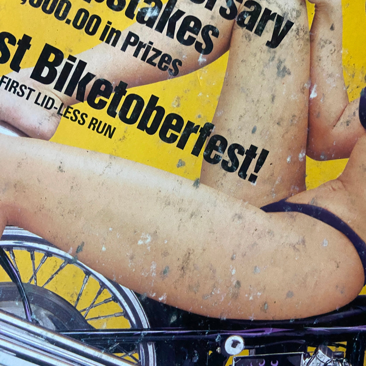 Easyriders Magazine March 2001 #333 cover detail showing a promotional for Biketoberfest featuring a model, emphasizing elements of biker culture and lifestyle.
