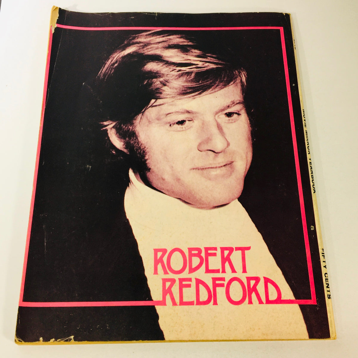 VTG Movie Mirror Yearbook January 1976 cover featuring Robert Redford, a legendary actor from the era, emphasizing classic film stars.