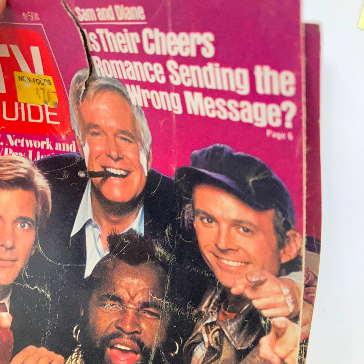 Cover of TV Guide Magazine March 10 1984 featuring The A Team Cast. Image includes prominent characters, highlighting a question about romantic messages in a popular TV series.