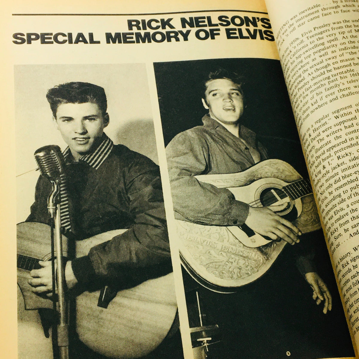 VTG 1977 Elvis Aron Presley A Photoplay Tribute Special Collector's Edition featuring Rick Nelson alongside Elvis Presley, showcasing memorable moments from their musical careers.