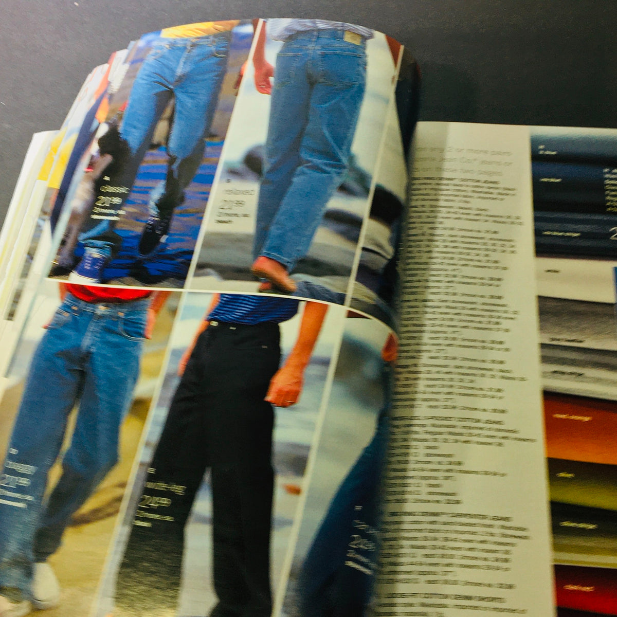 JC Penney Spring Summer 2002 Store Catalog displaying menswear jeans, illustrating various styles and fits popular in early 2000s fashion.