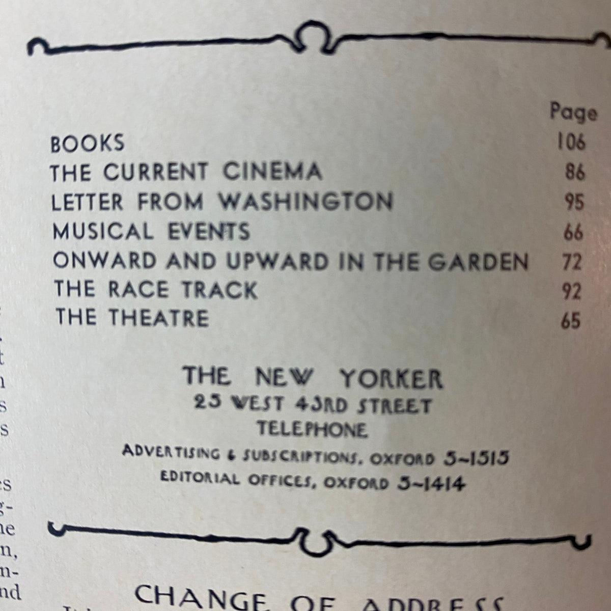 Table of Contents from The New Yorker Full Magazine December 21, 1968, listing articles including 'The Current Cinema', 'Letter from Washington', and 'Musical Events', highlighting the magazine's editorial content.
