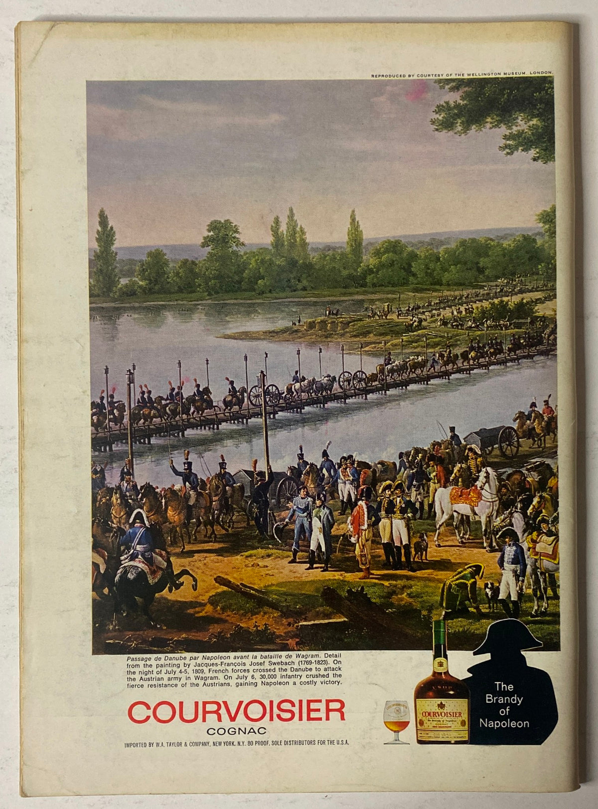 Back cover advertisement of The New Yorker magazine, March 22, 1969, promoting Courvoisier Cognac with an artistic depiction of a historical scene.