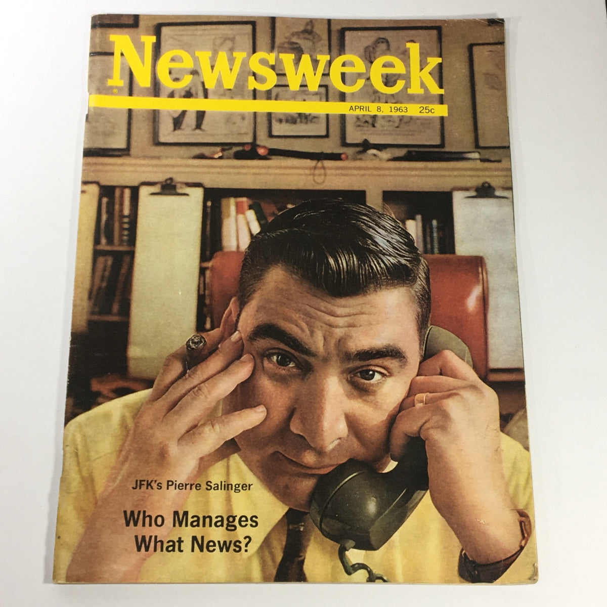Newsweek Magazine April 8 1963 John F. Kennedy, Pierre Salinger