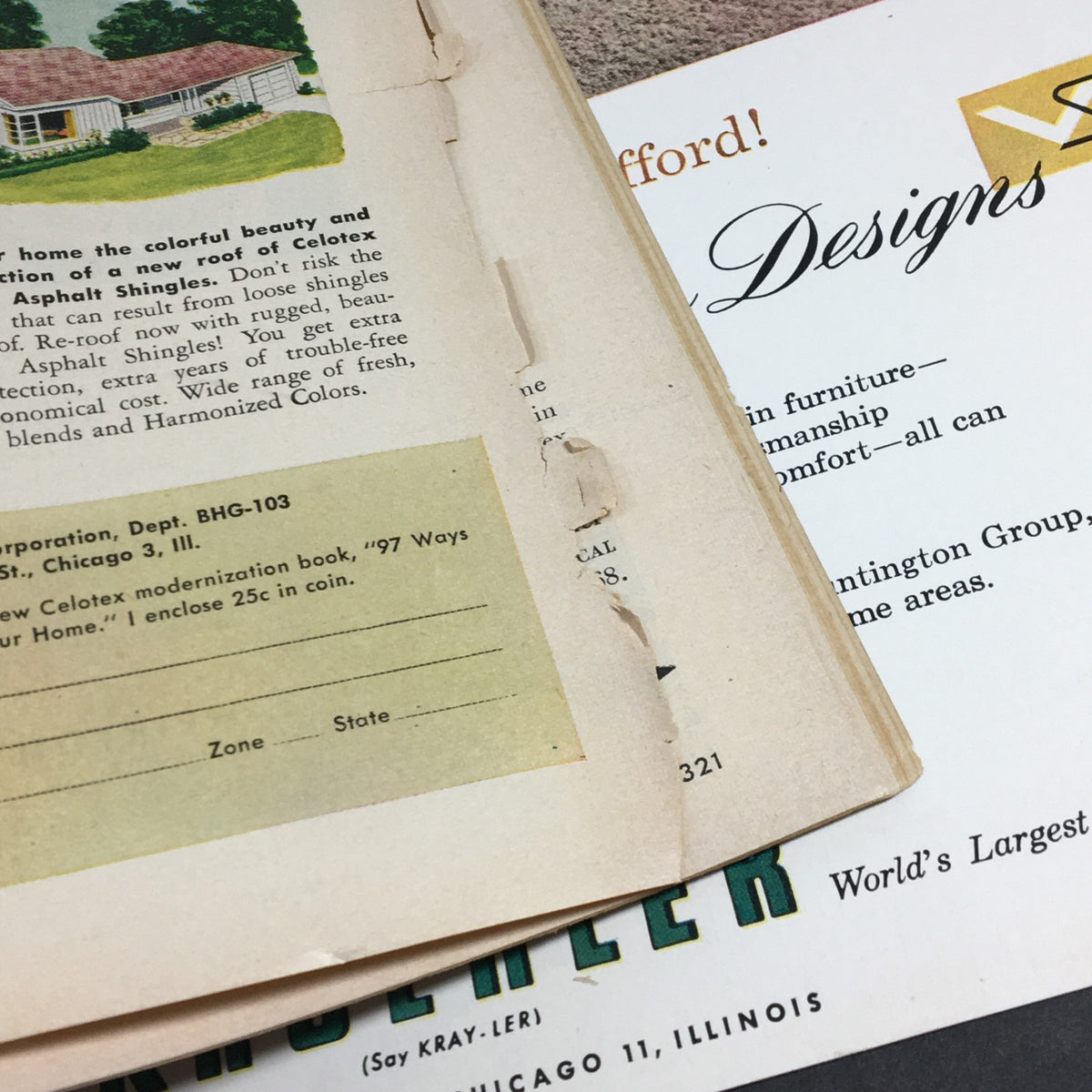 Vintage Better Homes & Gardens Magazine October 1953 Building, Remodeling, Newsstand