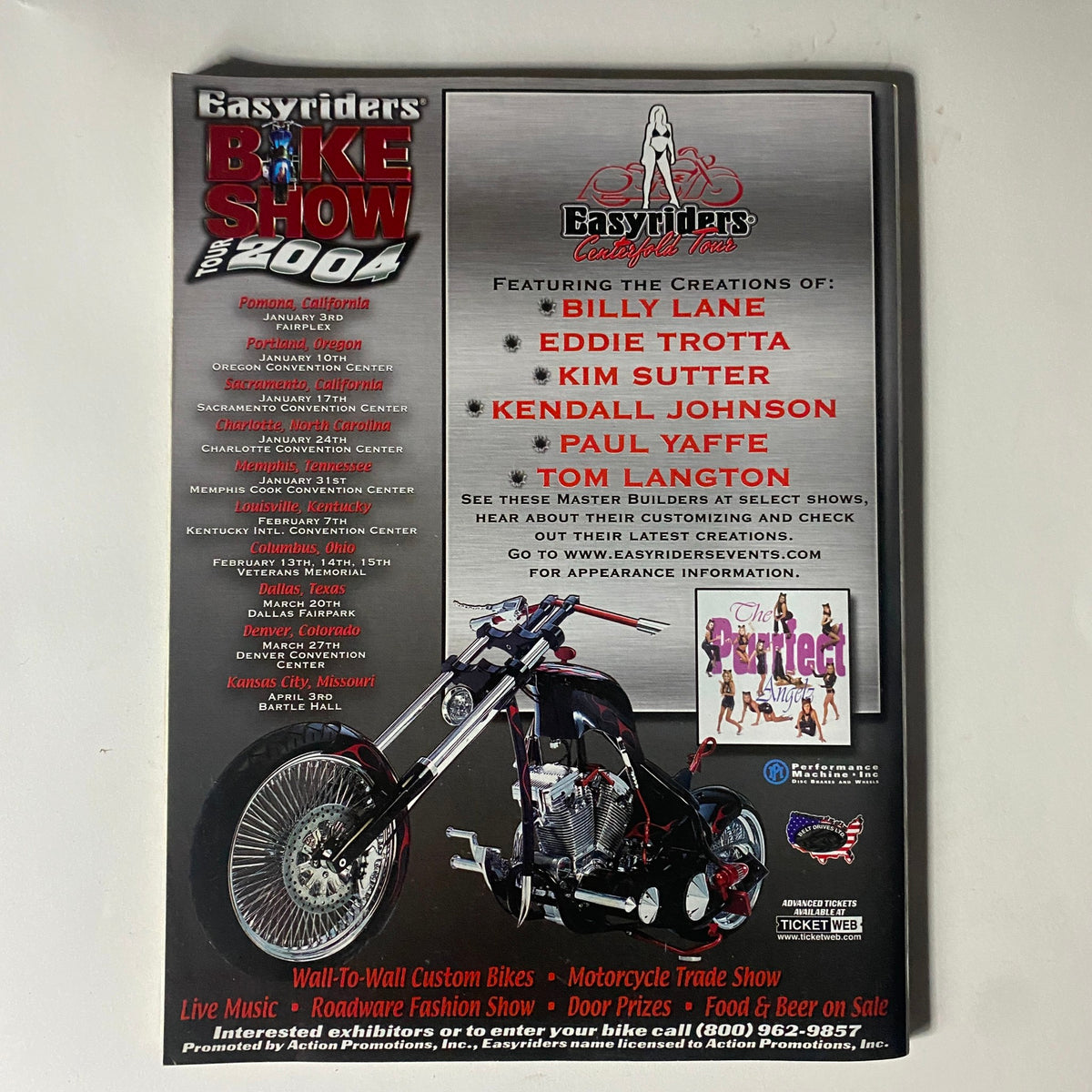 Cover of Easyriders Magazine January 2004, Issue #367, featuring the Easyriders Bike Show with highlights on custom motorcycle builders including Paul Yaffe, alongside event details and promotional images.