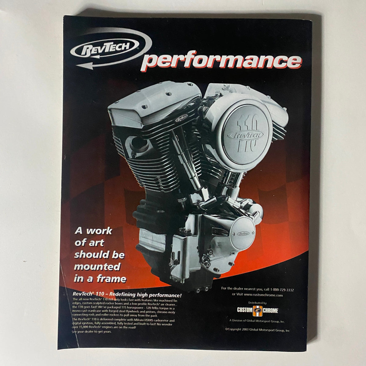 RevTech performance guide cover showcased in Easyriders Magazine May 2004 issue #371, featuring a motorcycle engine with a red and black background.
