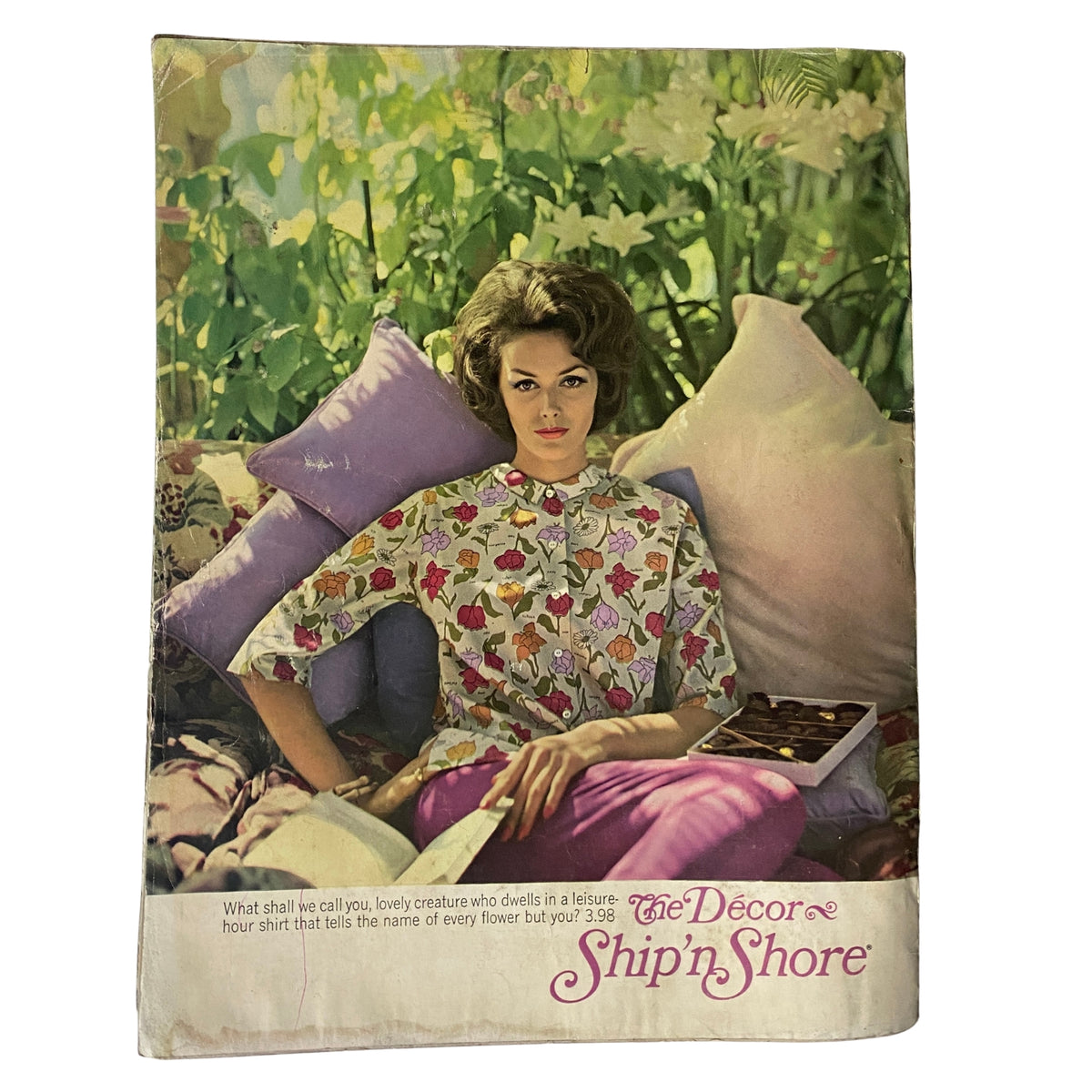 Cover of Vogue Magazine January 1, 1962 featuring a model in colorful fashion attire amidst a lush floral background, emphasizing the magazine's blend of style and nature.