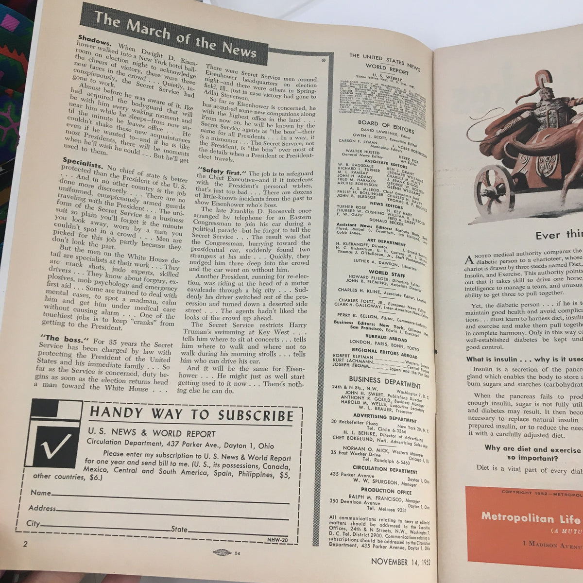 Vintage U.S. News & World Report November 14 1952 What Dwight Eisenhower Will Do