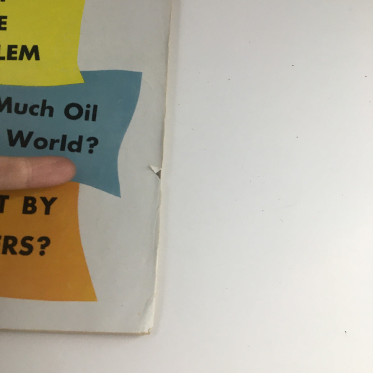 Close-up view of a page from the VTG U.S. News & World Report May 18 1959 magazine, featuring headlines discussing local taxpayer revolts and oil concerns.