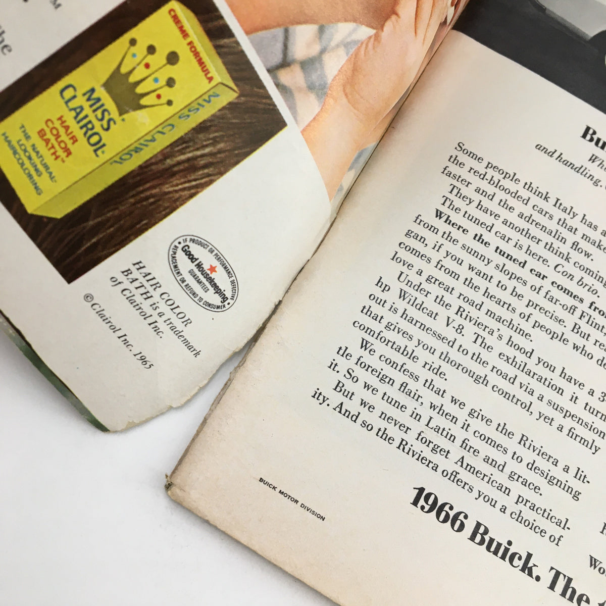 Inside page of the 1966 Playbill for You Can't Take It With You, featuring an advertisement for Miss Clairol and showcasing vintage magazine content from the era.